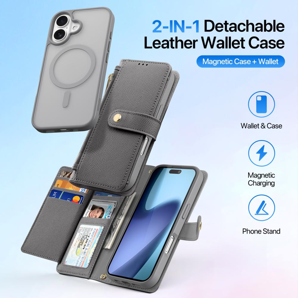 DUX DUCIS DUX DUCIS iPhone 17 2in1 Magnet Fodral Lawa Series Grå