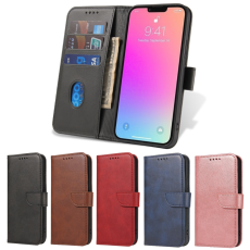  iPhone 13 Pl&aring;nboksfodral L&auml;der Svart