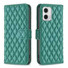  Motorola Moto G73 5G Fodral Diamond L&auml;der Gr&ouml;n