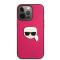 Karl Lagerfeld Karl Lagerfeld iPhone 13 Pro Skal PU Läder Karl Head Rosa