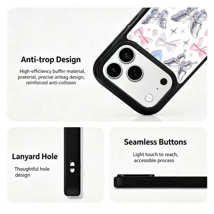 Bild 3,  iPhone 18 Pro / 17 Pro Skal MagSafe UV-Mönster Fjärilar