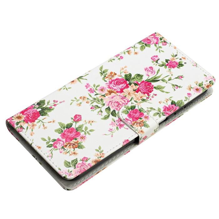 Bild 3,  Samsung Galaxy A27 5G Fodral Läder Blommor Rosa