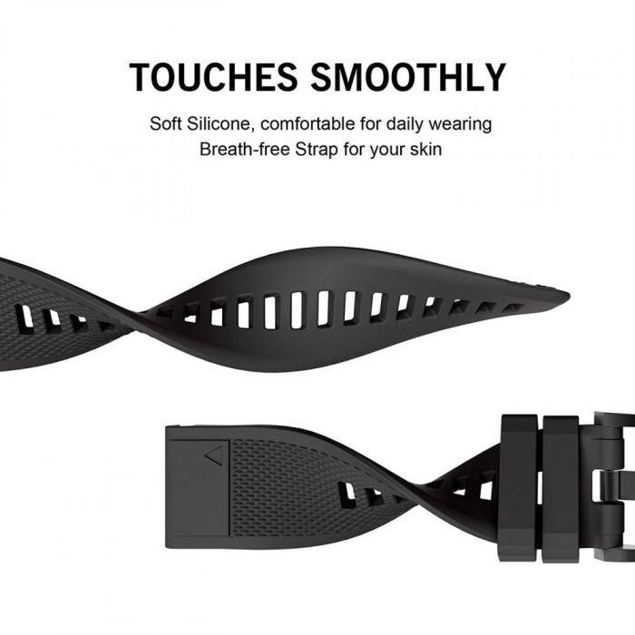 Bild 4, Tech-Protect Tech-Protect Garmin Fenix 26 mm Armband Smooth Svart