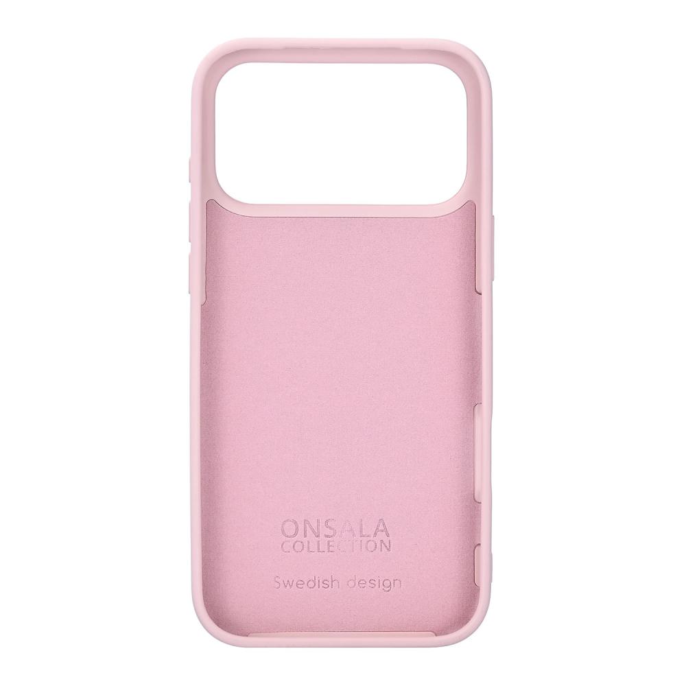 Onsala Onsala iPhone 17 Pro Max Mobilskal Med Silikonkänsla Chalk Pink