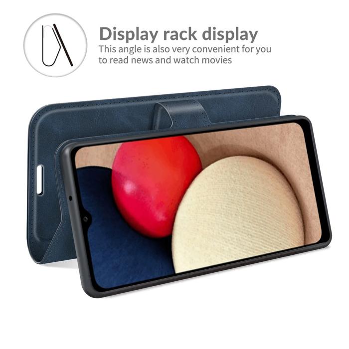 Bild 3,  Samsung Galaxy A03s Fodral Läder Blå