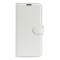  Samsung Galaxy S25 Fodral Litchi Läder Vit