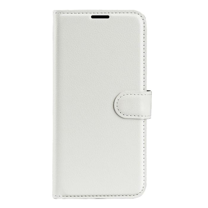 Bild 5,  Samsung Galaxy S25 Fodral Litchi Läder Vit