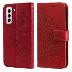  Samsung Galaxy S21 FE Fodral Mandala L&auml;der R&ouml;d