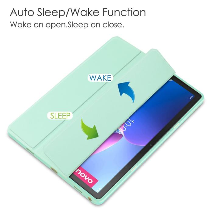 Bild 4,  Lenovo Tab M10 Plus Gen 3 Fodral Tri-Fold Hybrid Grön
