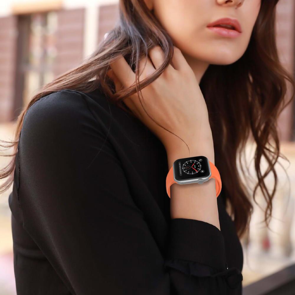 ColorPop Apple Watch 38/40/41/42 mm Silikon Armband (S/M) Orange