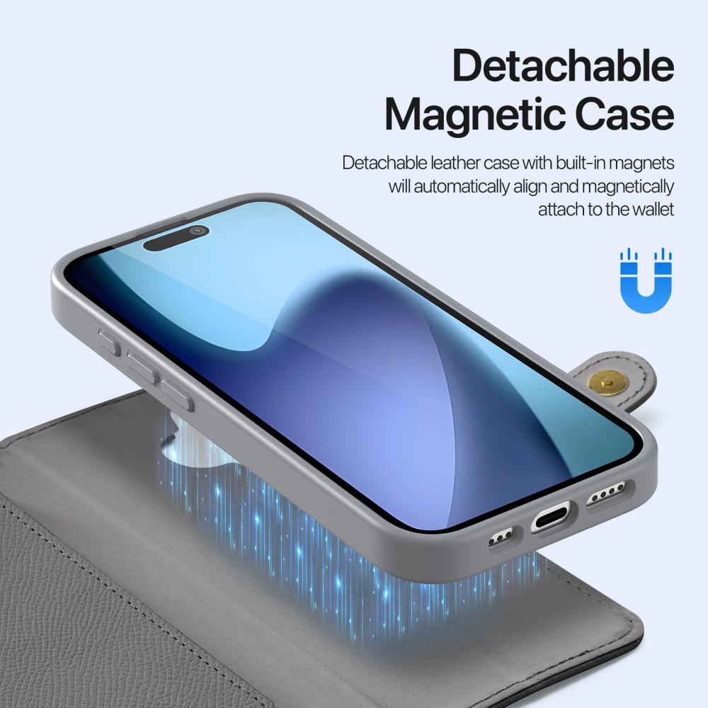 DUX DUCIS DUX DUCIS iPhone 17 2in1 Magnet Fodral Lawa Series Grå