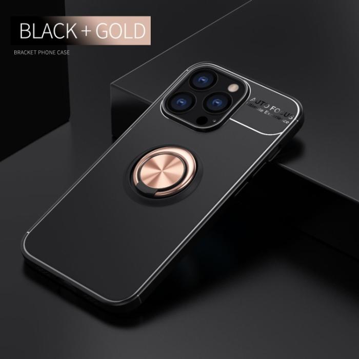 Bild 2,  iPhone 14 Pro Max Skal Ring Svart/Roséguld