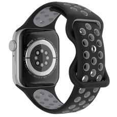 ColorPop Sportarmband Dual-Color Apple Watch 42/44/45/46/49 mm (M/L) Svart/Gr&aring;