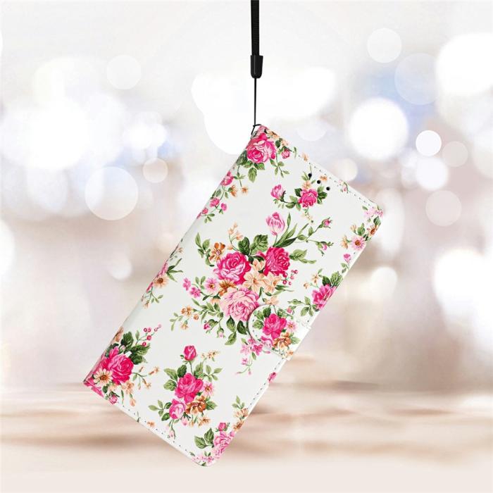Bild 5,  Samsung Galaxy A27 5G Fodral Läder Blommor Rosa