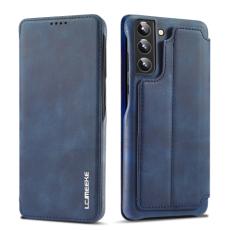 LC.IMEEKE LC.IMEEKE Samsung Galaxy S22 Fodral Flip Retro Bl&aring;