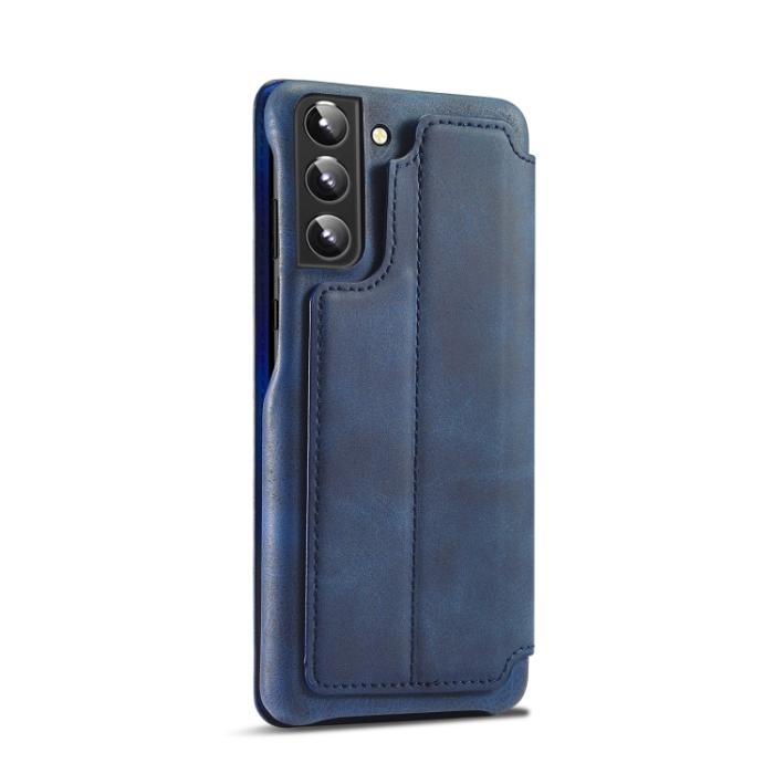 Bild 3, LC.IMEEKE LC.IMEEKE Samsung Galaxy S22 Fodral Flip Retro Blå