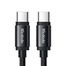 MCDODO Mcdodo 2m 240W PD USB-C - USB-C Nylonkabel Svart