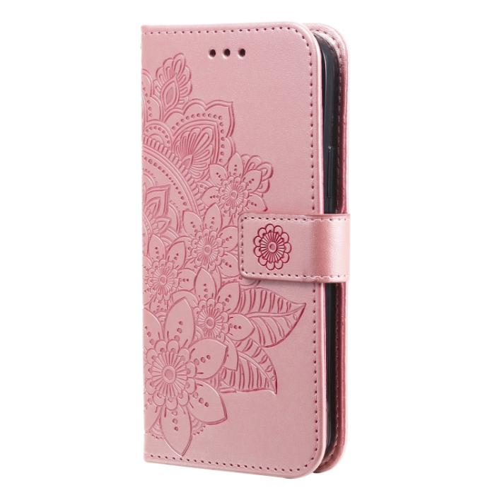 Bild 2,  Samsung Galaxy S21 FE Fodral Mandala Läder Roséguld