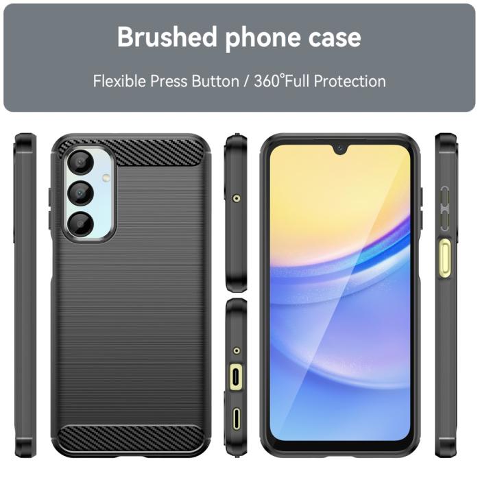 Bild 3,  Samsung Galaxy A16 Skal Borstad Stål Svart