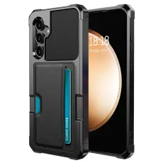  Samsung Galaxy A55 5G Skal Shockproof Med Kortfack Svart