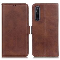 Sony Xperia 1 V Fodral Magnetisk St&auml;ngning Brun