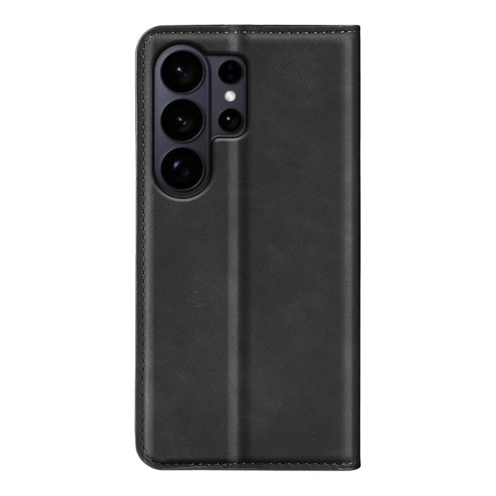 Bild 4,  Samsung Galaxy S26 Ultra Fodral Flip Skin Touch Läder Svart