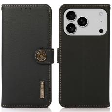 KHAZNEH KHAZNEH iPhone 17 Pro Max Fodral RFID &Auml;kta L&auml;der Svart