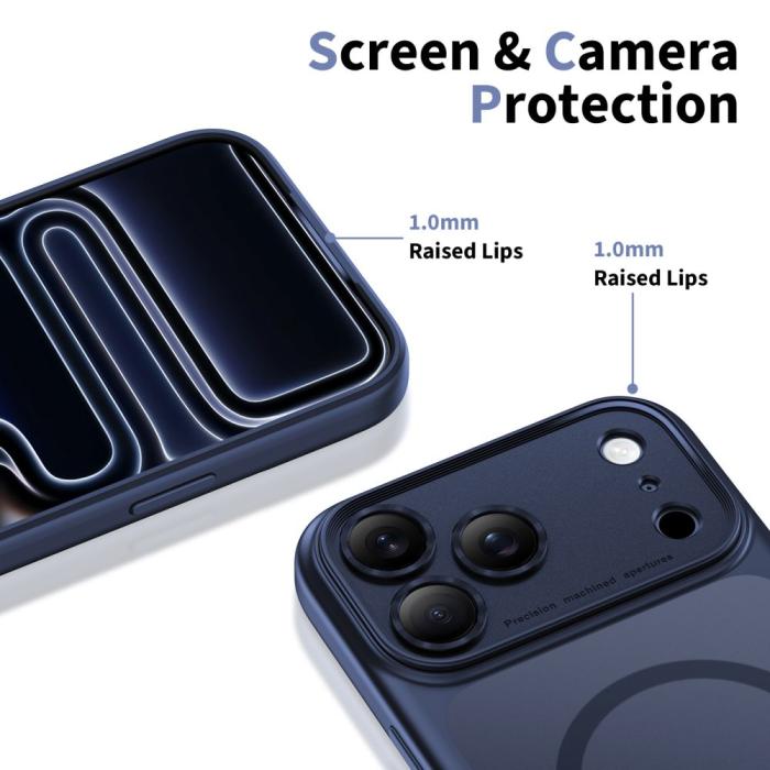 Bild 4, Tech-Protect Tech-Protect iPhone 17 Pro Skal MagSafe MagPeak Matt Deep Blue