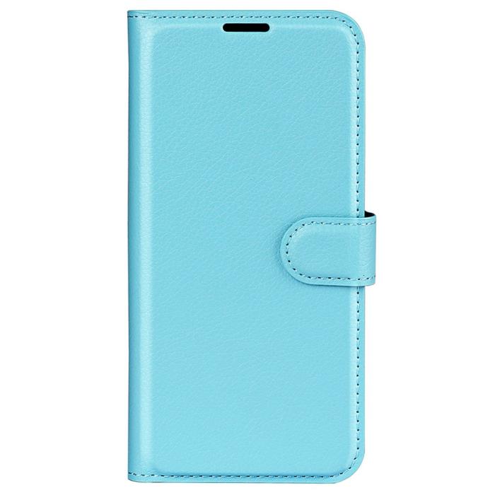 Bild 5,  Samsung Galaxy A25 5G Fodral Litchi Läder Ljus Blå