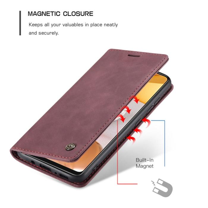 Bild 2, CASEME Samsung Galaxy S21 Ultra - CASEME Vintage Flip Fodral - Röd