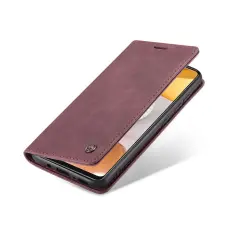CASEME Samsung Galaxy S21 Ultra - CASEME Vintage Flip Fodral - R&ouml;d