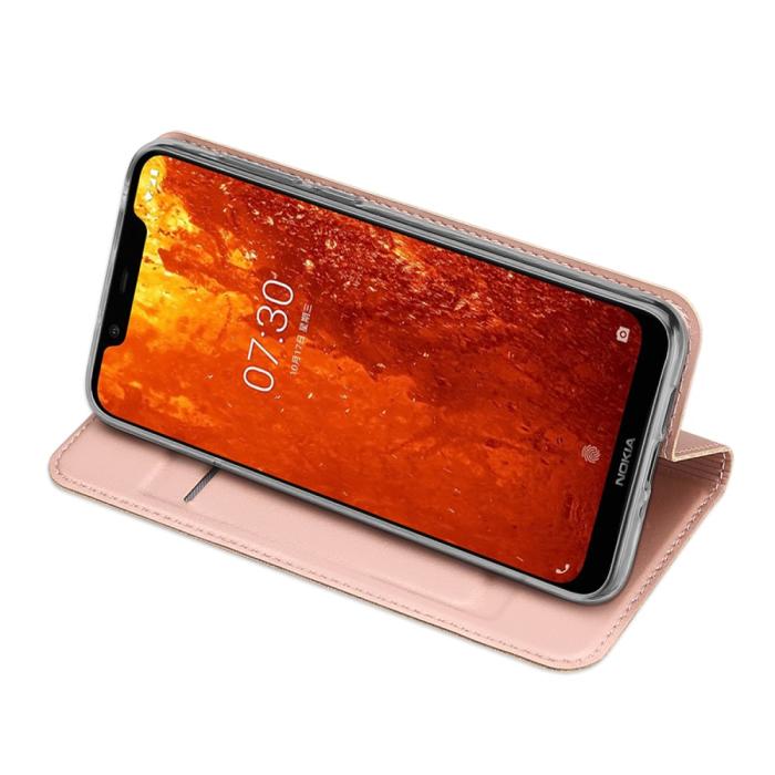 Bild 5, DUX DUCIS Nokia 8.1 - DUX DUCIS Plånboksfodral - Roséguld