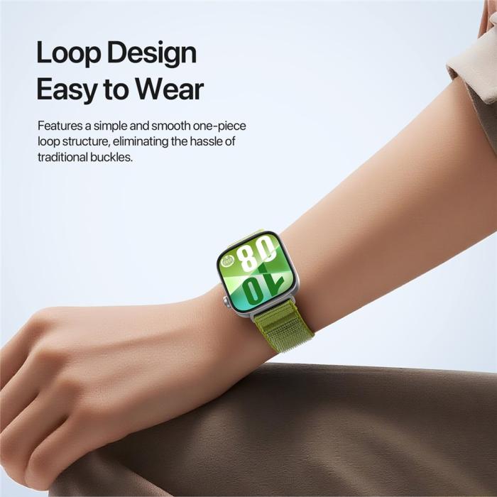 Bild 5, DUX DUCIS DUX DUCIS Huawei Watch Fit 4 Pro/4/3 Armband Nylon Loop Grön