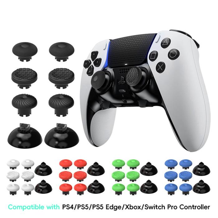 Bild 3, DATA FROG DATA FROG 8-PACK Thumb Grip För PS5/PS4/Xbox/Switch Svart