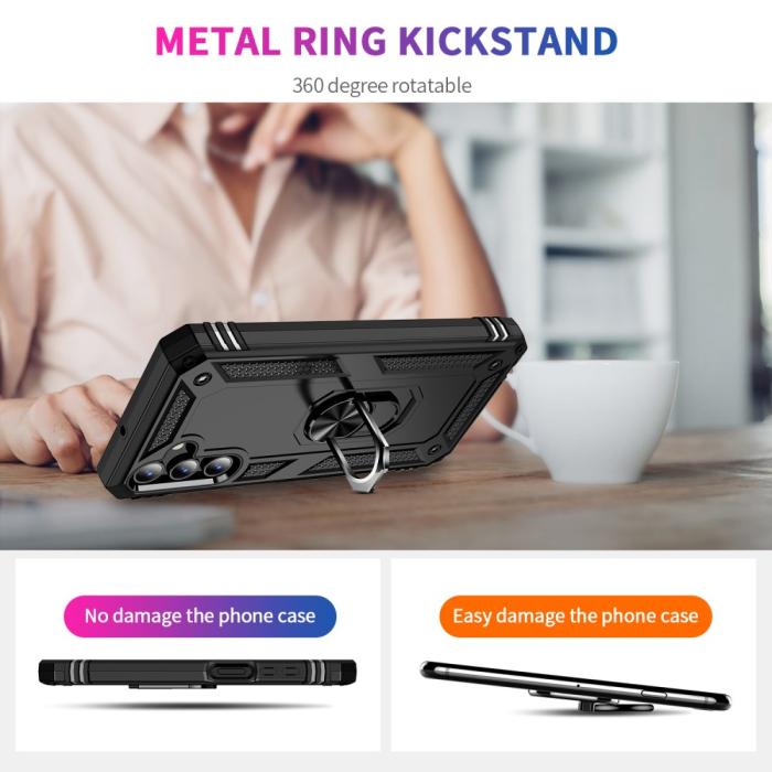 Bild 5,  Samsung Galaxy A15 5G Skal Armor Ring Hybrid Svart