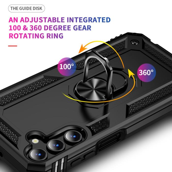 Bild 6,  Samsung Galaxy A15 5G Skal Armor Ring Hybrid Svart