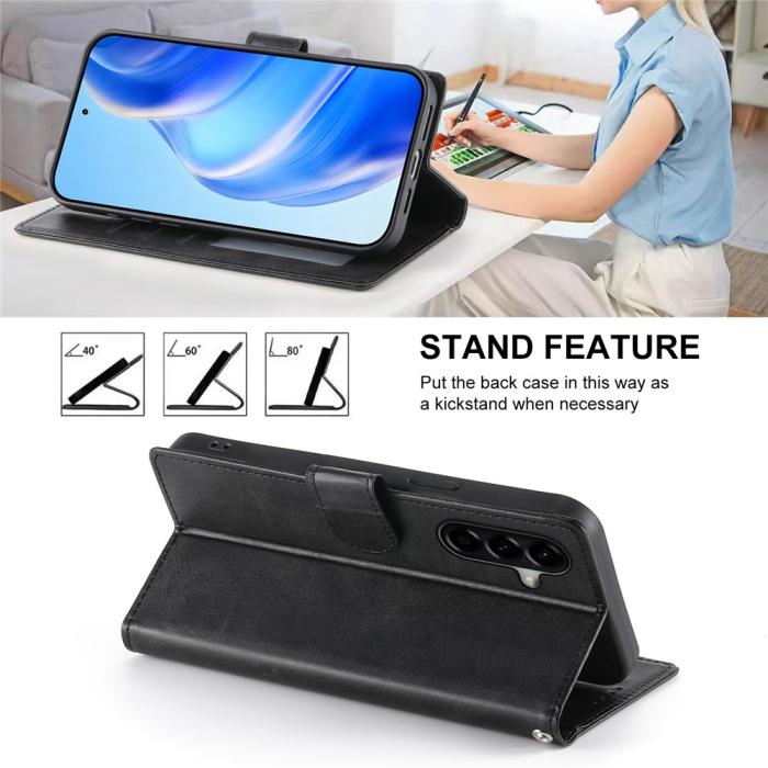 Bild 4,  Samsung Galaxy A37 5G Fodral Läder Svart