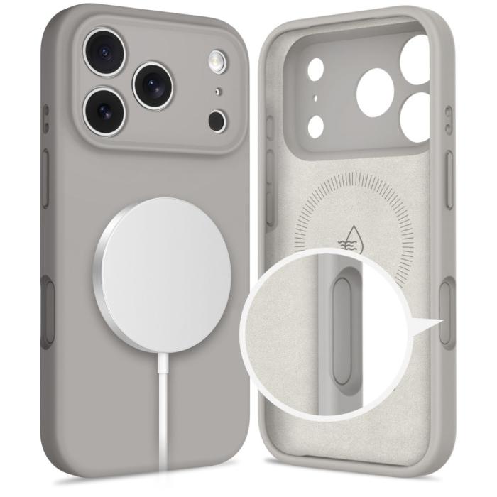 Bild 5, Tech-Protect Tech-Protect iPhone 17 Pro Max Skal MagSafe Silicone Stone Grey