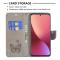  Xiaomi 12 Fodral Tryck Butterfly Grå