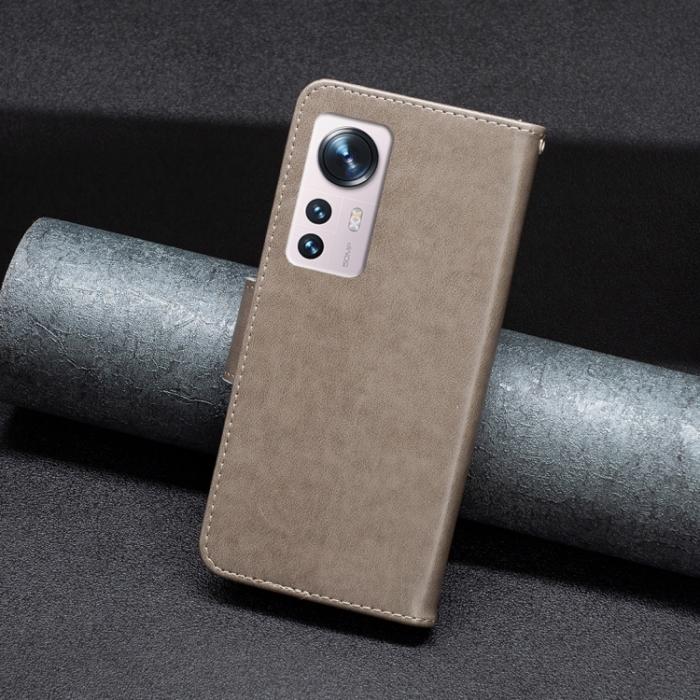Bild 6,  Xiaomi 12 Fodral Tryck Butterfly Grå