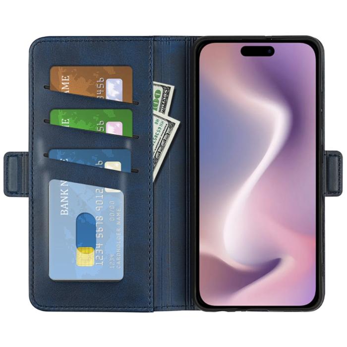 Bild 2,  iPhone 16 Pro Fodral Med Magnetisk Stängning Blå