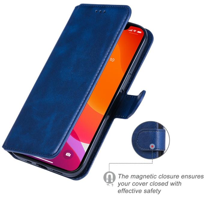 Bild 2,  iPhone 13 Fodral Läder Blå