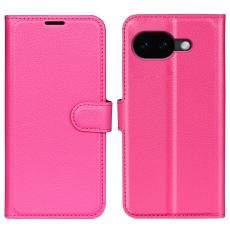  Google Pixel 10a Fodral Litchi L&auml;der Rosa