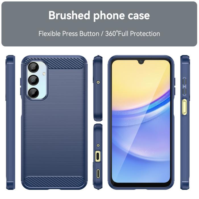Bild 3,  Samsung Galaxy A16 Skal Borstad Stål Blå
