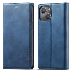 LC.IMEEKE LC.IMEEKE iPhone 15 Plus Fodral Flip L&auml;der Bl&aring;