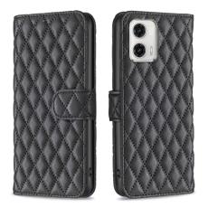  Motorola Moto G73 5G Fodral Diamond L&auml;der Svart
