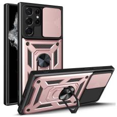  Samsung Galaxy S23 Ultra Skal Ring CamShield Ros&eacute;guld