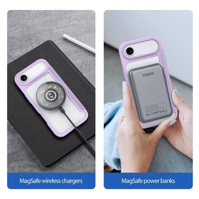 Bild 4, DUX DUCIS DUX DUCIS iPhone Air Fodral MagSafe Skin X Pro Lila / Rosa