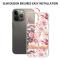  iPhone 15 Pro Skal Med Tryck Rosa Gardenia