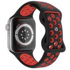 ColorPop Sportarmband Dual-Color Apple Watch 42/44/45/46/49 mm (M/L) Svart/R&ouml;d